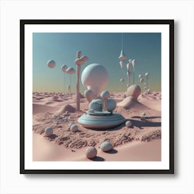 Desert Landscape 5 Art Print