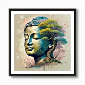 Buddha One With Nature Art Print