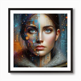 Cyborg Woman 1 Art Print