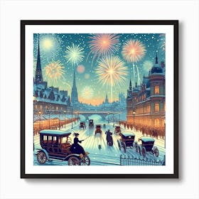 New Year In Paris Art Print