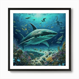 Great White Shark Art Print