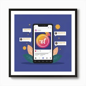 Social Media Icons Art Print