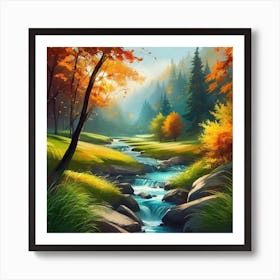 Autumn Forest 121 Art Print