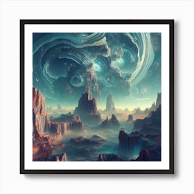 Fractal Landscape 1 Art Print