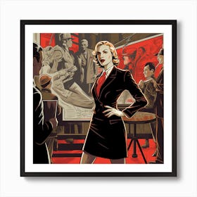 Woman In A Suit 1 Art Print