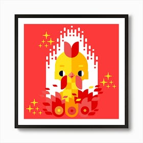 Chobopop Little Rooster Art Print