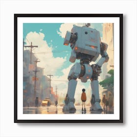 Robots In The City 1 Art Print