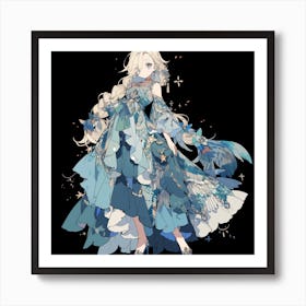 Blue Dress Art Print