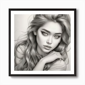 Portrait Of A Girl Art Print