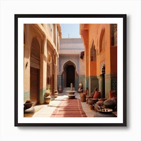 Courtyard Of The Medina Art Print