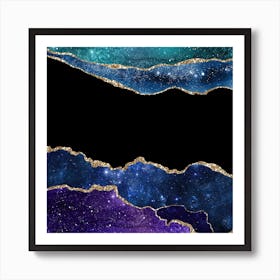 Starry Agate Texture 03 Art Print