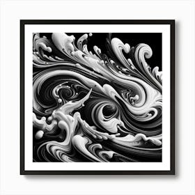 Black and White Abstract Art 269 Art Print