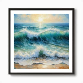 Impressionist Waves Mediterranean Whispers Art Print 2 Art Print