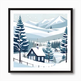 Christmas snow 11 vector art Art Print