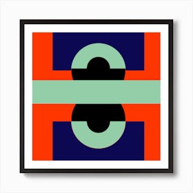 Orange Mid-Century Arch 2 Art Print