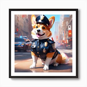 Police Dog Art Print