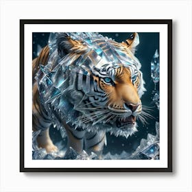 Ice Tiger Art Print