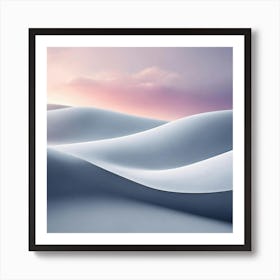 Sand Dunes At Sunset Art Print