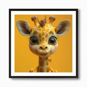 Cute Giraffe 1 Art Print