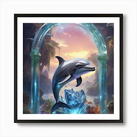 Dolphin In The Water Art Print