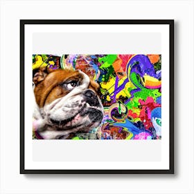 Bulldog Painting Art Print