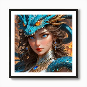 Dragon Girl khg Art Print