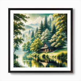 House By The River 3 Art Print