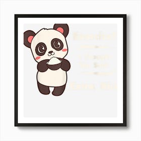 Kindergarten Panda Exercise I Thought You Said Extra Rice Art Print