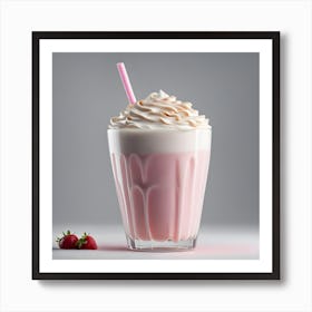Strawberry Milkshake Art Print