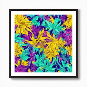 colourful flowers Art Print