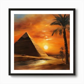 Sunset In Egypt Art Print