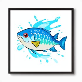 Sticker series: Wet Fish? Art Print