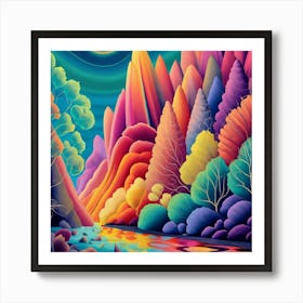 Psychedelic Landscape Art Print