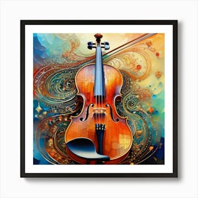 Violin Painting Art Print