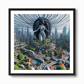 Futuristic Cityscape 10 Art Print