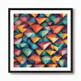 Abstract Triangles Background Art Print