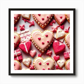 Valentine'S Day Cookies Art Print