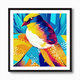 Colorful Stylized Bird Art Print