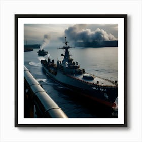 Naval Warfare - Ships at Sea 10 Art Print