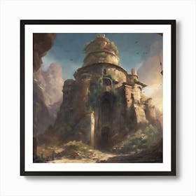 Castle In The Mountains Art Print