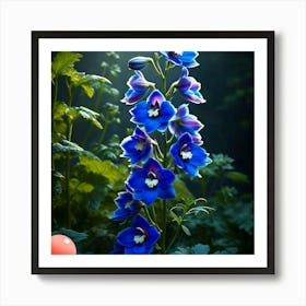 Delphinium Flower Art Print