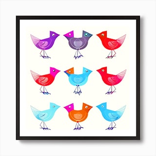 Beautiful Colorful Bird Painting Traditional - Canvas Print – artAIstry