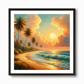 Sunset Beach Art Print