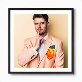 Peach Man Art Print