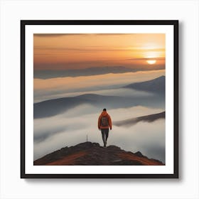Sunrise In The Mountains Art Print