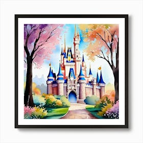 Disney Castle Painting 6 Art Print