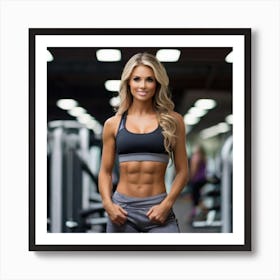 Woman In A Gym Art Print