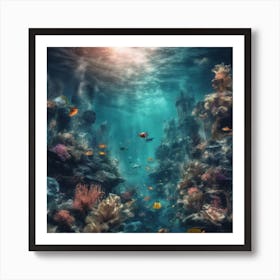 Underwater Seascape Art Print