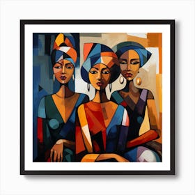 Three African Women 5 Art Print