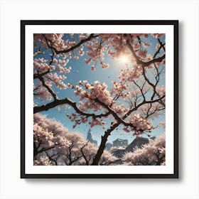 Cherry Blossoms on a Sunny Day Art Print